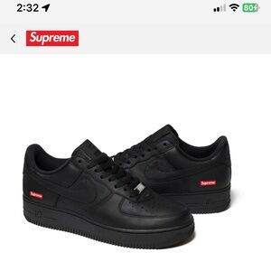 Supreme / Nike Air Force SP Low “Black” BNIB Men’s SZ-10.5